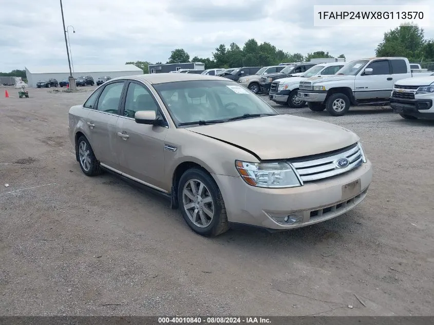 2008 Ford Taurus Sel VIN: 1FAHP24WX8G113570 Lot: 40010840