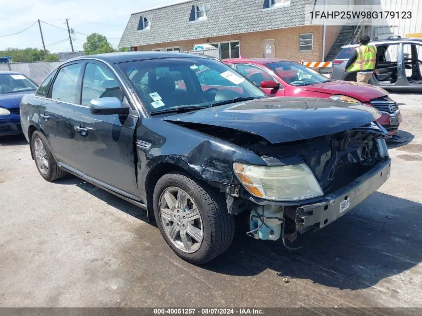 2008 Ford Taurus Limited VIN: 1FAHP25W98G179123 Lot: 40051257