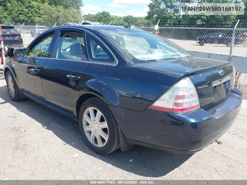 2008 Ford Taurus Limited VIN: 1FAHP25W58G168197 Lot: 40077743