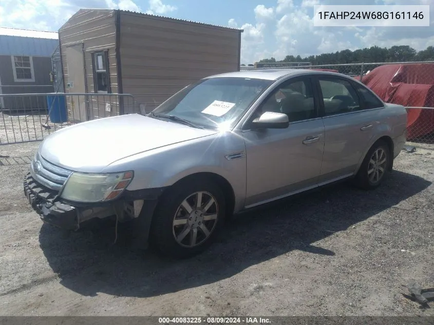 2008 Ford Taurus Sel VIN: 1FAHP24W68G161146 Lot: 40083225