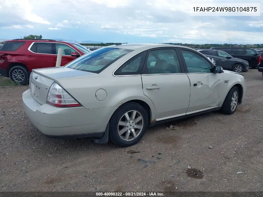 1FAHP24W98G104875 2008 Ford Taurus Sel