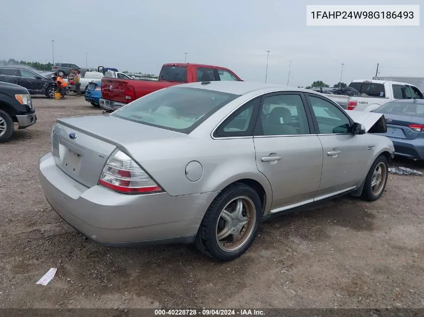 2008 Ford Taurus Sel VIN: 1FAHP24W98G186493 Lot: 40228728