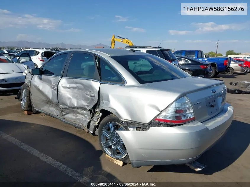 2008 Ford Taurus Sel VIN: 1FAHP24W58G156276 Lot: 40283411