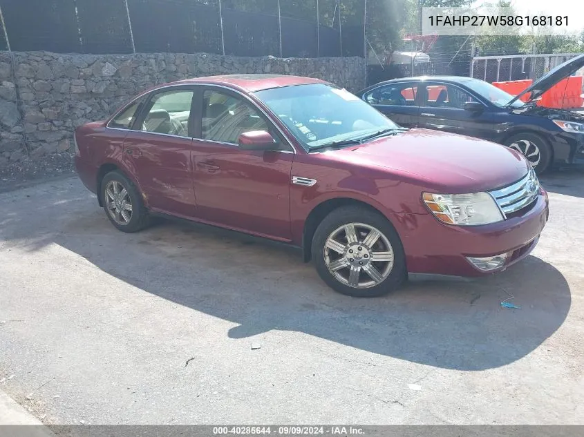 2008 Ford Taurus Sel VIN: 1FAHP27W58G168181 Lot: 40285644