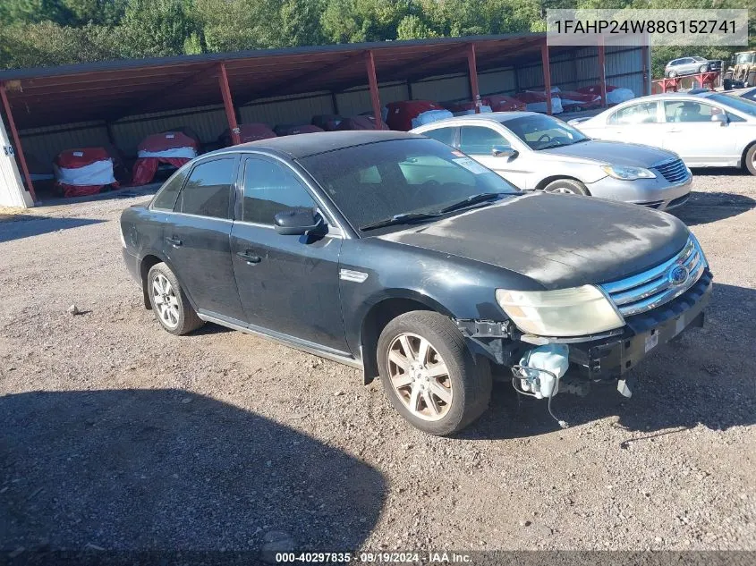 2008 Ford Taurus Sel VIN: 1FAHP24W88G152741 Lot: 40297835