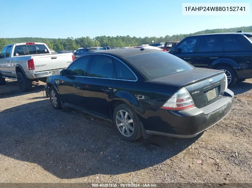 2008 Ford Taurus Sel VIN: 1FAHP24W88G152741 Lot: 40297835