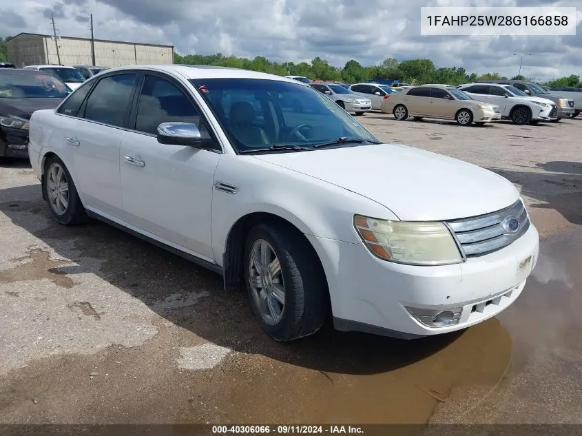 2008 Ford Taurus Limited VIN: 1FAHP25W28G166858 Lot: 40306066