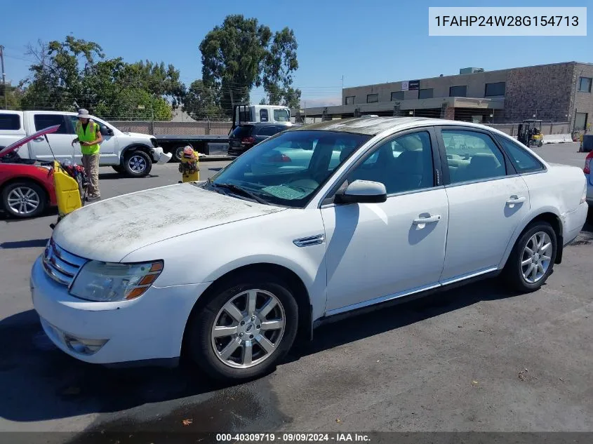 2008 Ford Taurus Sel VIN: 1FAHP24W28G154713 Lot: 40309719