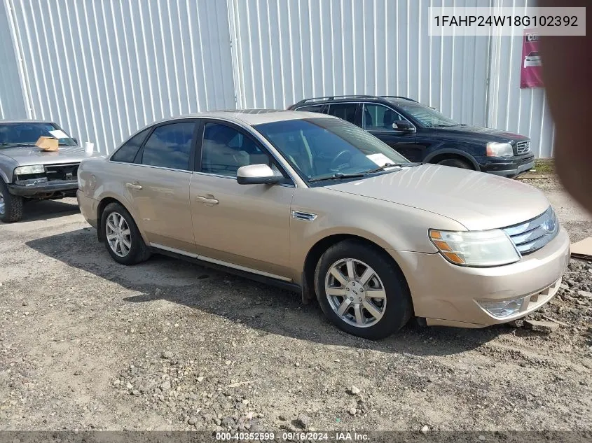 2008 Ford Taurus Sel VIN: 1FAHP24W18G102392 Lot: 40352599