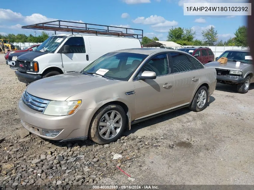 2008 Ford Taurus Sel VIN: 1FAHP24W18G102392 Lot: 40352599