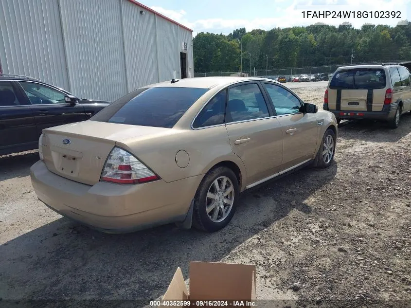 1FAHP24W18G102392 2008 Ford Taurus Sel