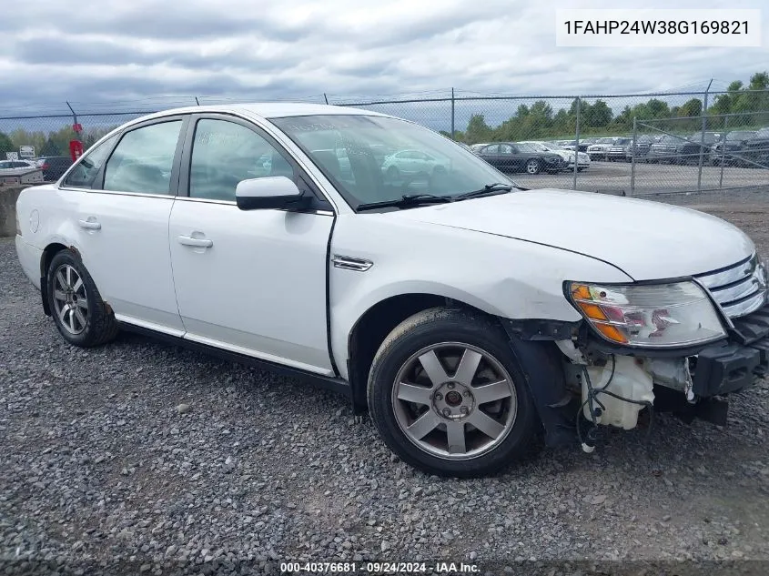 2008 Ford Taurus Sel VIN: 1FAHP24W38G169821 Lot: 40376681