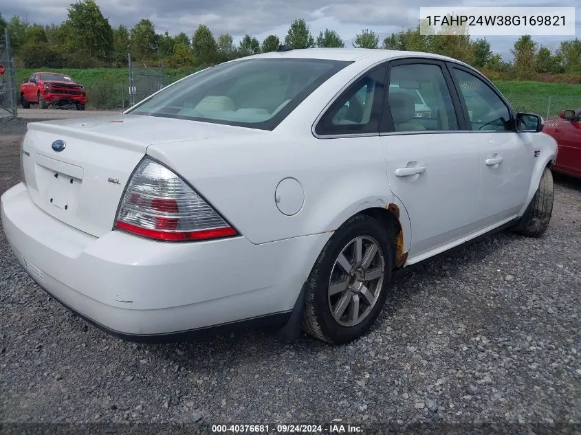 1FAHP24W38G169821 2008 Ford Taurus Sel