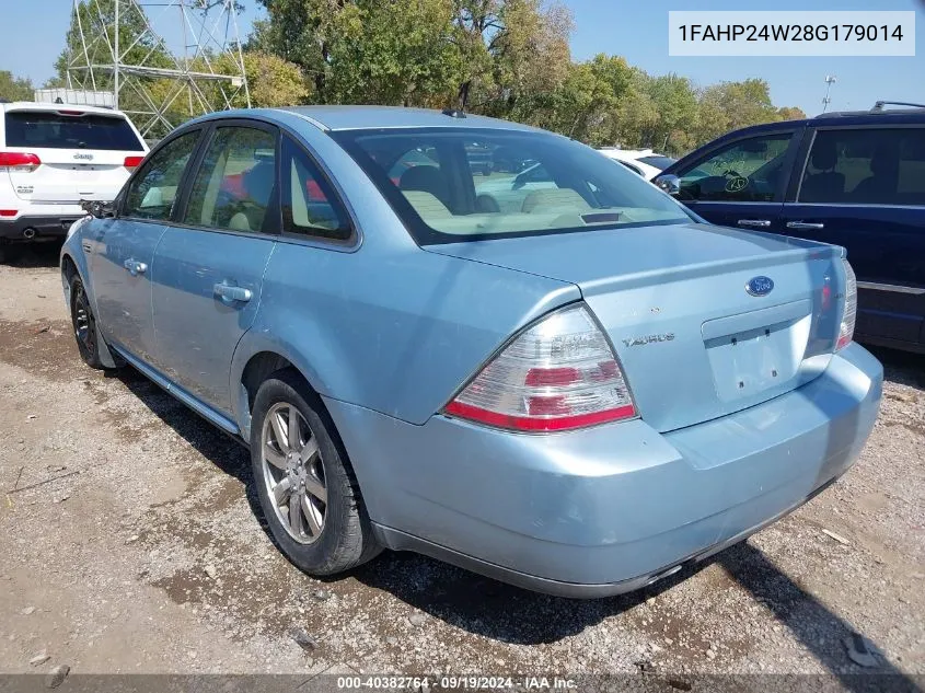 2008 Ford Taurus Sel VIN: 1FAHP24W28G179014 Lot: 40382764