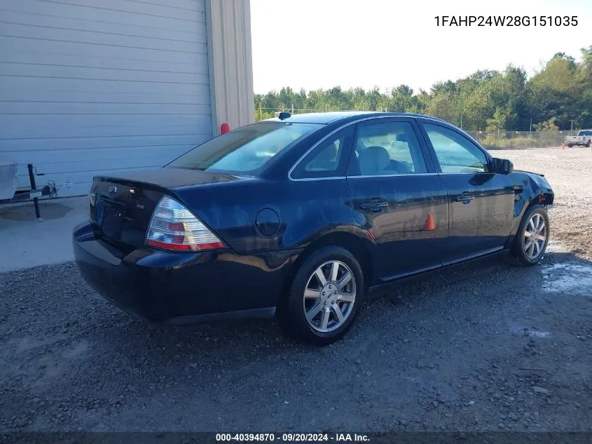 1FAHP24W28G151035 2008 Ford Taurus Sel