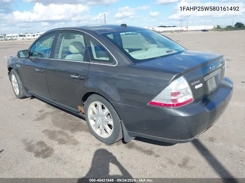 2008 Ford Taurus Limited VIN: 1FAHP25W58G161492 Lot: 40421849