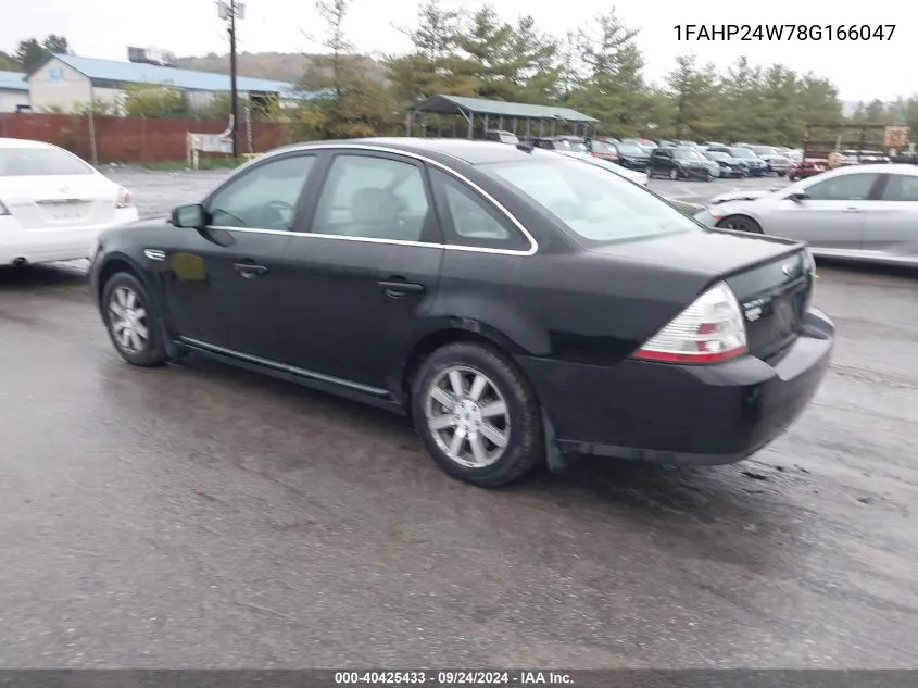 2008 Ford Taurus Sel VIN: 1FAHP24W78G166047 Lot: 40425433