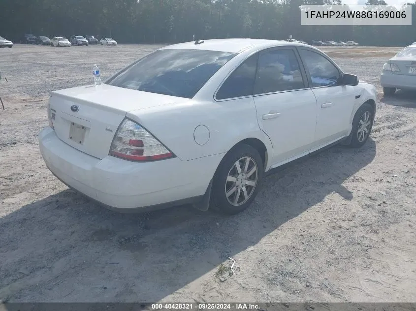 2008 Ford Taurus Sel VIN: 1FAHP24W88G169006 Lot: 40428321