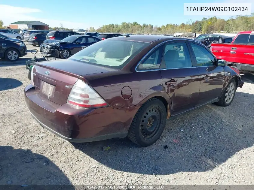 1FAHP24W09G102434 2009 Ford Taurus Sel