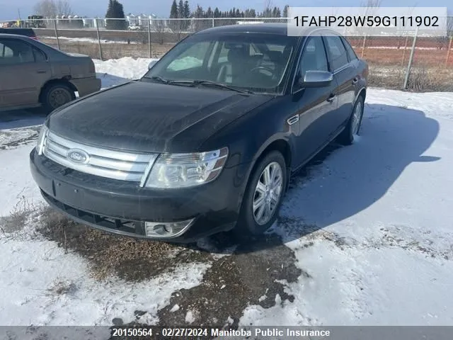 2009 Ford Taurus Limited VIN: 1FAHP28W59G111902 Lot: 20150564