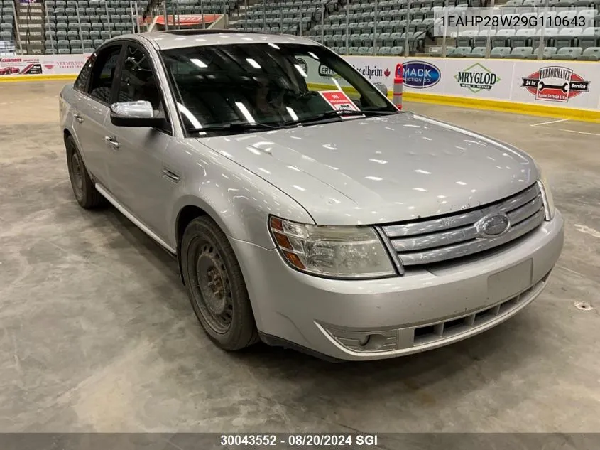 2009 Ford Taurus Limited VIN: 1FAHP28W29G110643 Lot: 30043552