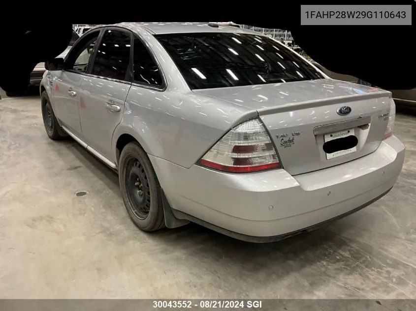 1FAHP28W29G110643 2009 Ford Taurus Limited