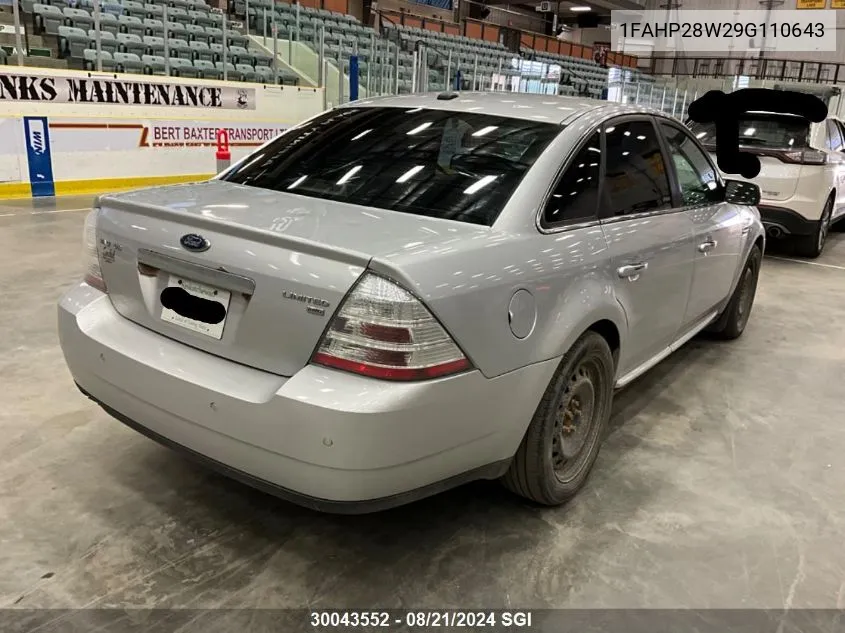 1FAHP28W29G110643 2009 Ford Taurus Limited