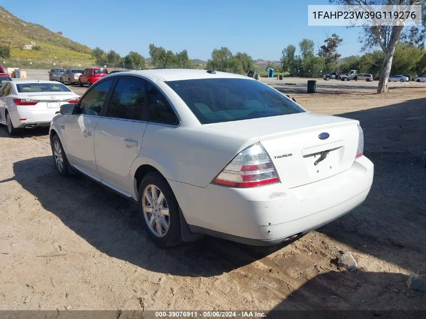 2009 Ford Taurus Se VIN: 1FAHP23W39G119276 Lot: 39076911