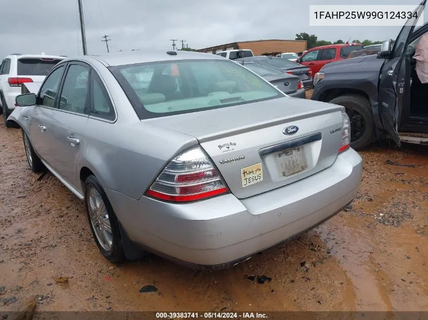 2009 Ford Taurus Limited VIN: 1FAHP25W99G124334 Lot: 39383741