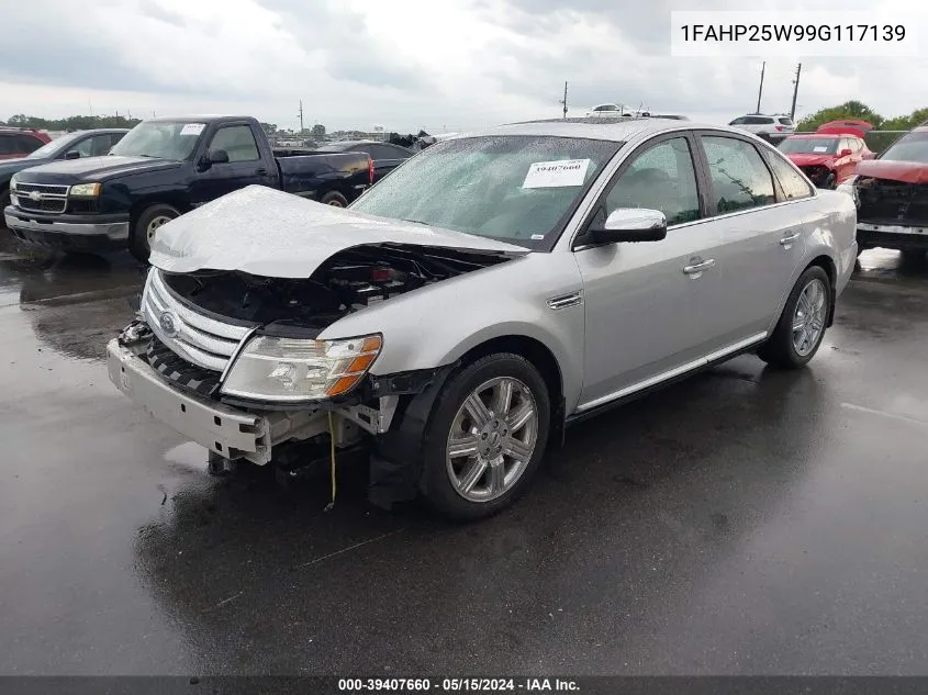 2009 Ford Taurus Limited VIN: 1FAHP25W99G117139 Lot: 39407660