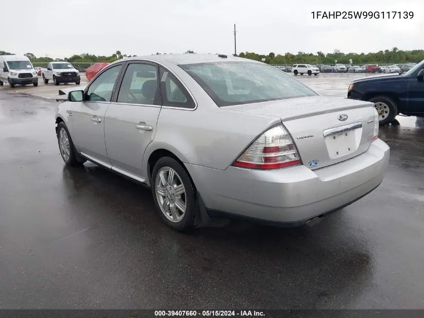 2009 Ford Taurus Limited VIN: 1FAHP25W99G117139 Lot: 39407660