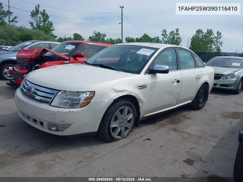 2009 Ford Taurus Limited VIN: 1FAHP25W39G116410 Lot: 39408840