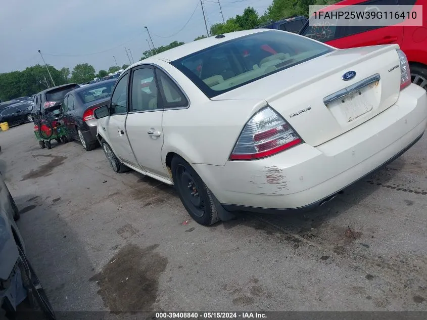 2009 Ford Taurus Limited VIN: 1FAHP25W39G116410 Lot: 39408840