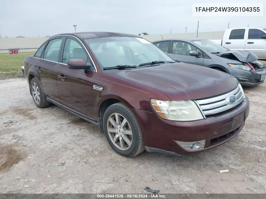 2009 Ford Taurus Sel VIN: 1FAHP24W39G104355 Lot: 39441526