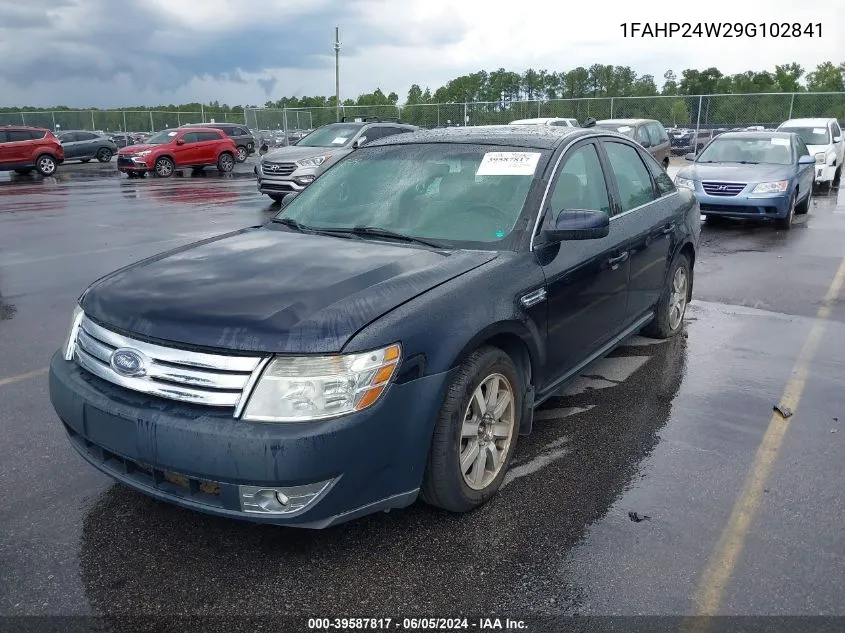 2009 Ford Taurus Sel VIN: 1FAHP24W29G102841 Lot: 39587817