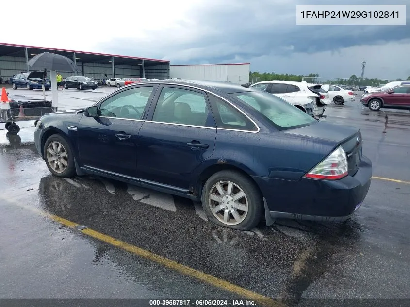 2009 Ford Taurus Sel VIN: 1FAHP24W29G102841 Lot: 39587817