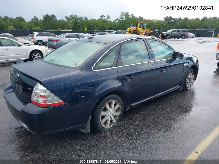 2009 Ford Taurus Sel VIN: 1FAHP24W29G102841 Lot: 39587817