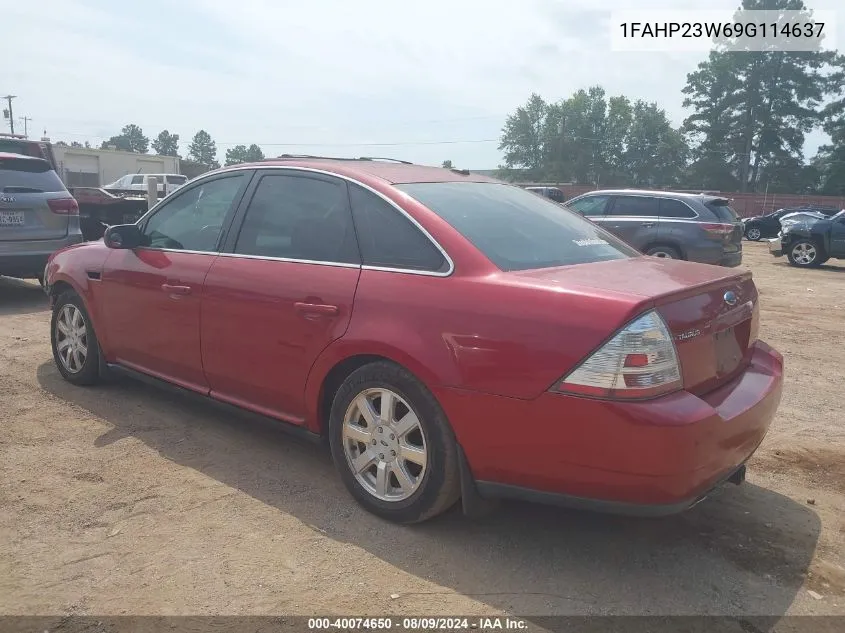 2009 Ford Taurus Se VIN: 1FAHP23W69G114637 Lot: 40074650