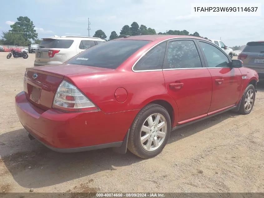 2009 Ford Taurus Se VIN: 1FAHP23W69G114637 Lot: 40074650