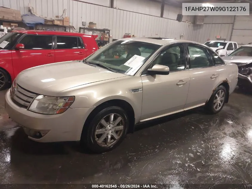 2009 Ford Taurus Sel VIN: 1FAHP27W09G122176 Lot: 40162545