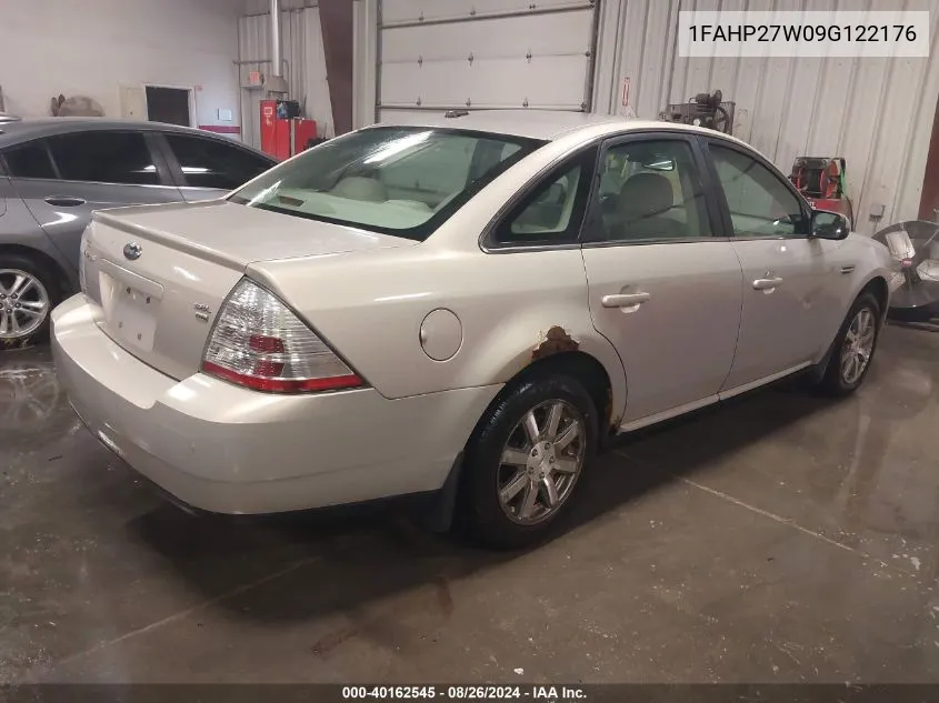 2009 Ford Taurus Sel VIN: 1FAHP27W09G122176 Lot: 40162545