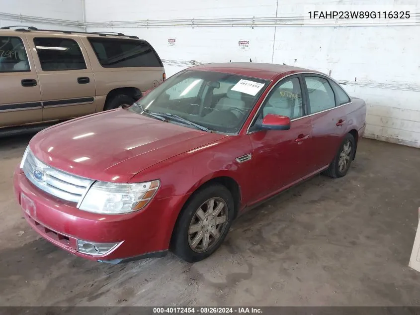 2009 Ford Taurus Se VIN: 1FAHP23W89G116325 Lot: 40172454