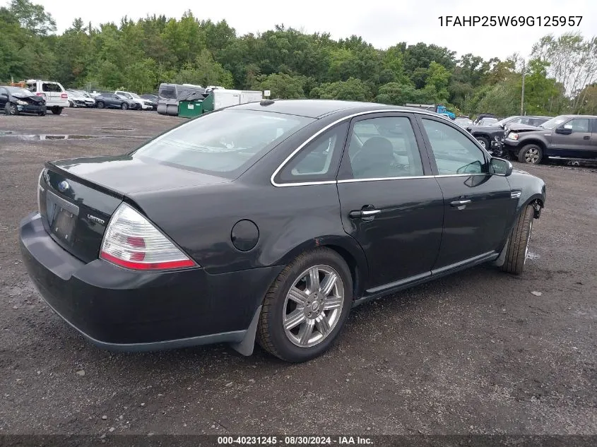 2009 Ford Taurus Limited VIN: 1FAHP25W69G125957 Lot: 40231245