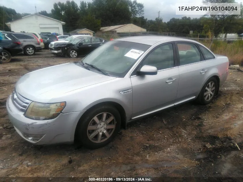 2009 Ford Taurus Sel VIN: 1FAHP24W19G104094 Lot: 40320196