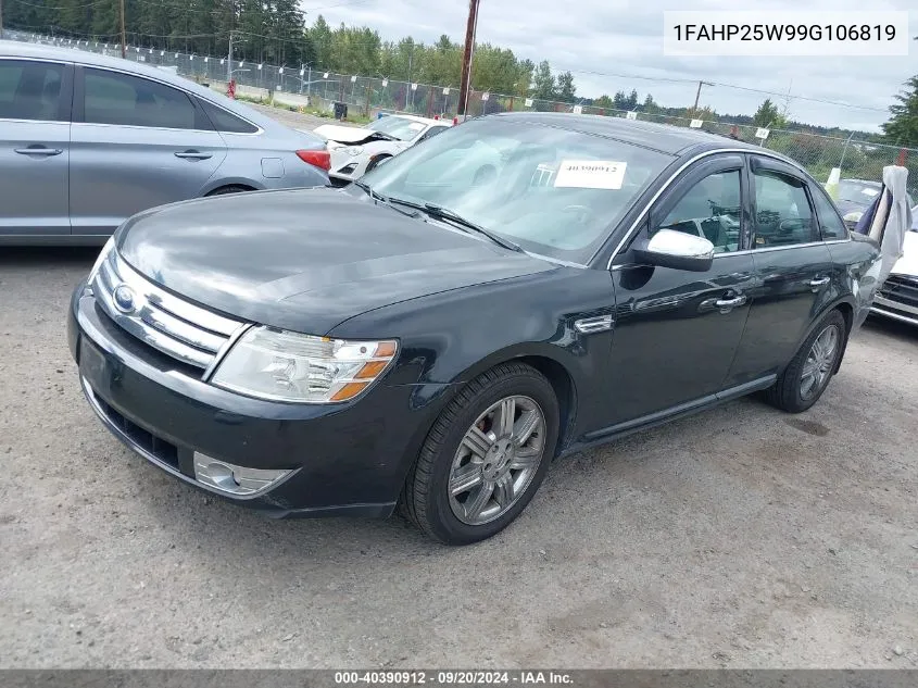 2009 Ford Taurus Limited VIN: 1FAHP25W99G106819 Lot: 40390912