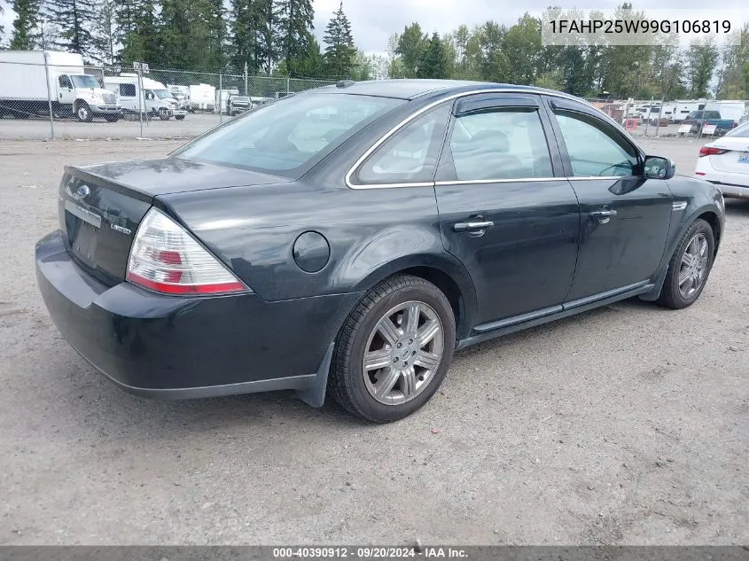 2009 Ford Taurus Limited VIN: 1FAHP25W99G106819 Lot: 40390912