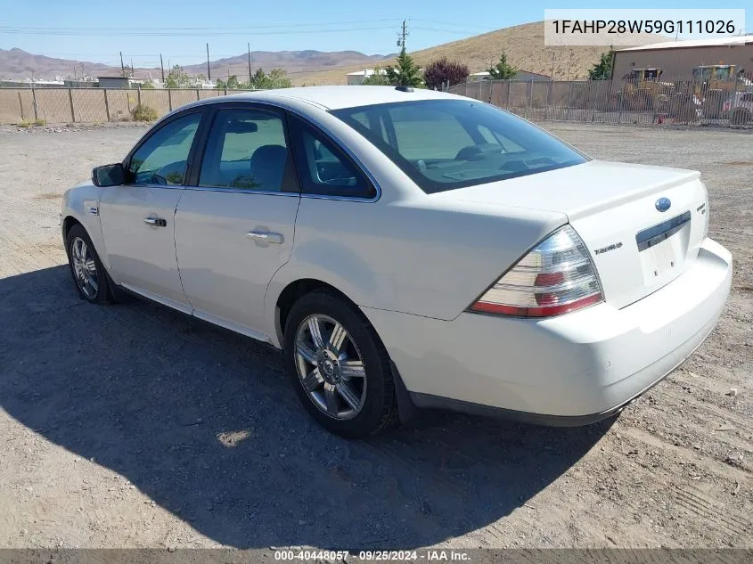 2009 Ford Taurus Limited VIN: 1FAHP28W59G111026 Lot: 40448057