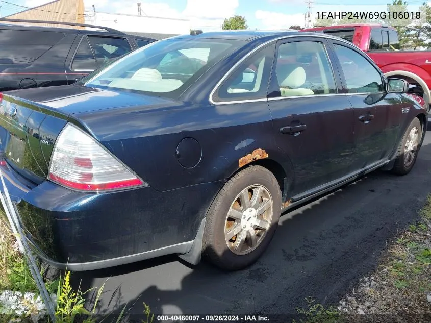 2009 Ford Taurus Sel VIN: 1FAHP24W69G106018 Lot: 40460097