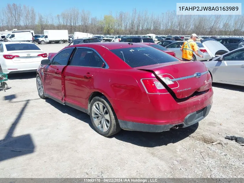 2010 Ford Taurus Limited VIN: 1FAHP2JW8AG163989 Lot: 11993170