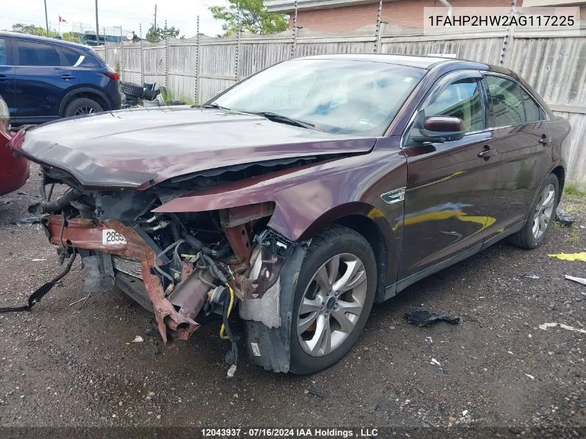 2010 Ford Taurus Sel VIN: 1FAHP2HW2AG117225 Lot: 12043937